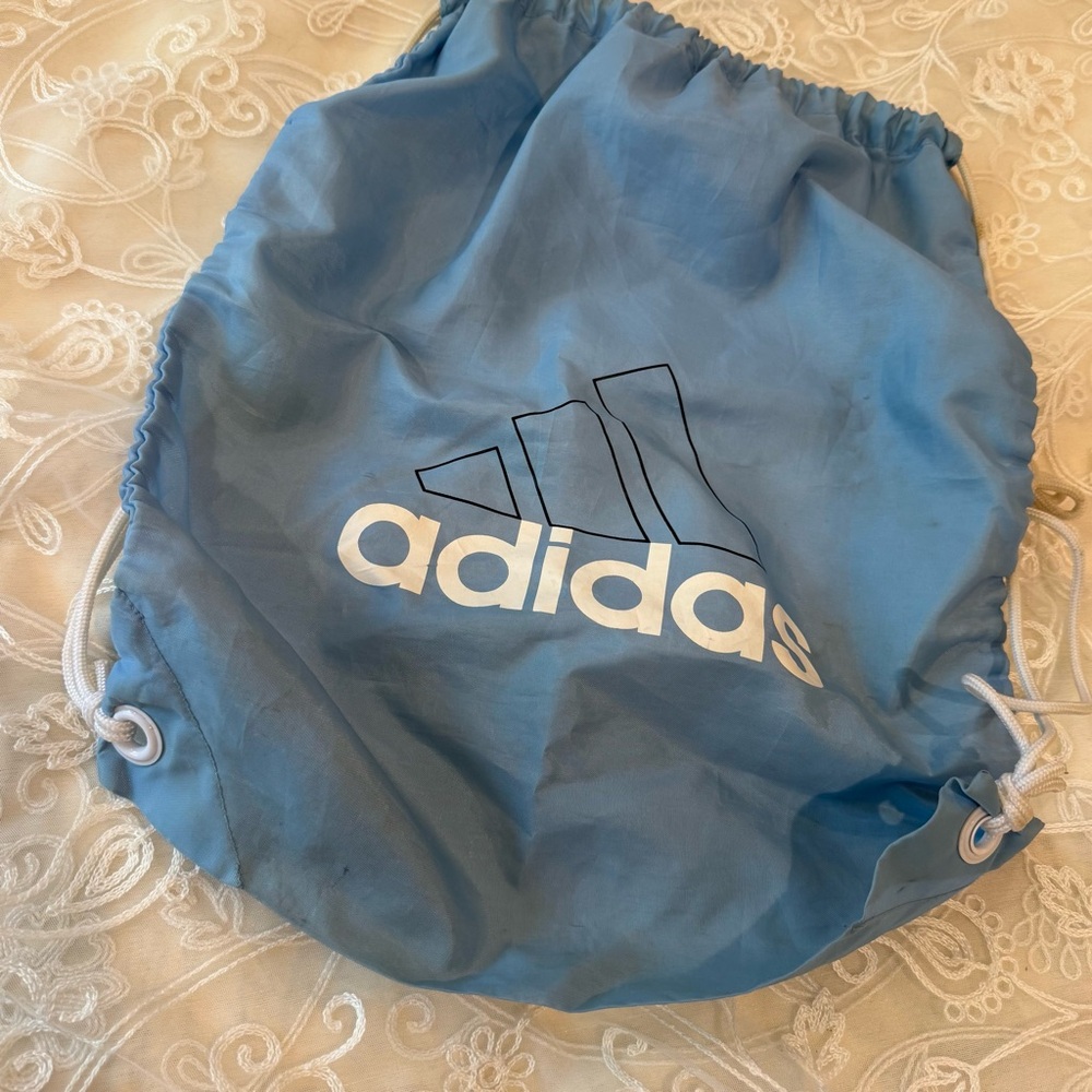 NEW* Adidas Sky Blue Drawstring Backpack